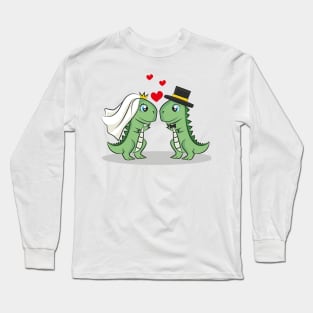 Dino wedding Long Sleeve T-Shirt